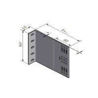 Aluminium-L-Wandhalter-160 mit RL Holz & Stahl WBH4 40/1