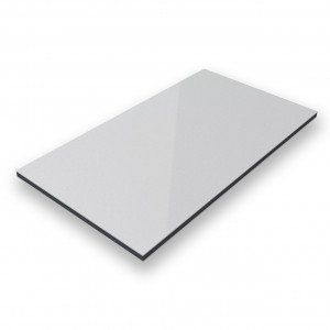 Muster Aluverbundplatte Sign-Serie Silber-Metallic 9006
