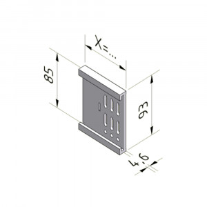 Aluminium-Wandhalter-Verlängerungen 80-85 mm