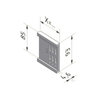 Aluminium-Wandhalter-Verlängerungen 200-85 mm 2