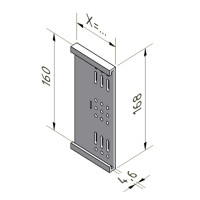 Aluminium-Wandhalter-Verlängerungen 80-160 mm 2