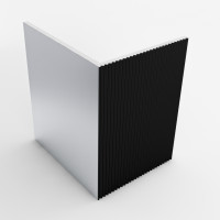 Aluminium Fassaden L-Profil Schwarz Matt 3m