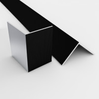 Aluminium-L-Profile Schwarz Matt 42/60/2,2+2 mm 2,9m 1