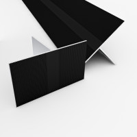 Aluminium-T-Profile Schwarz Matt 100/50/2,2+2 mm profiliert 