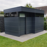 Aluverbund-Fassadenplatte Silber-Gebürstet/001-4mm/0,5m