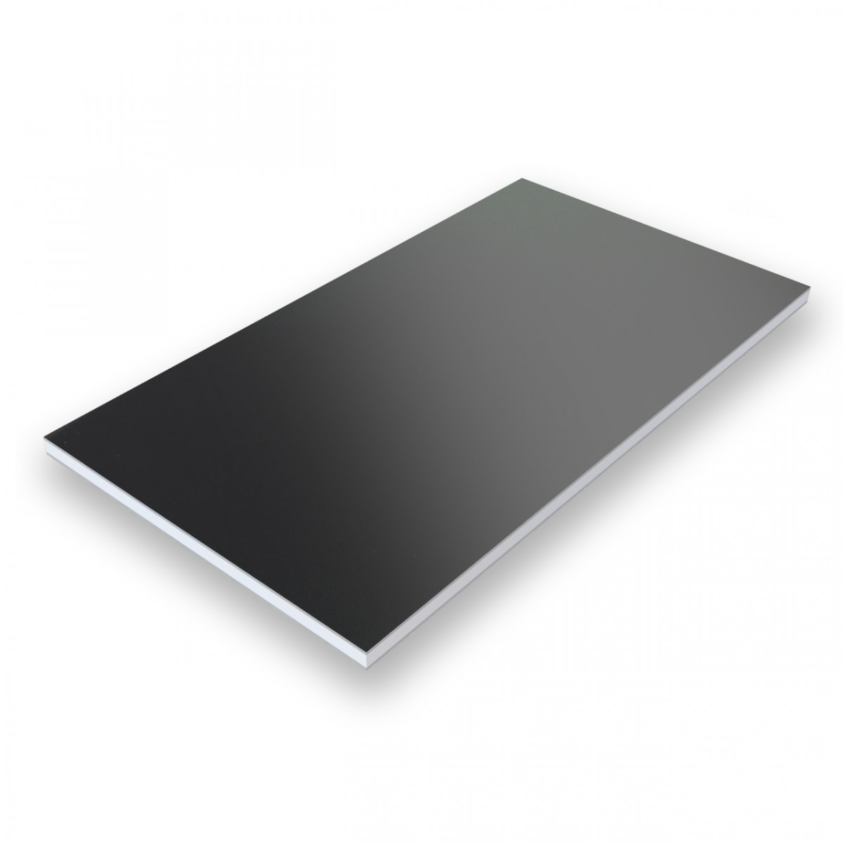 Aluverbund-Fassadenplatte Schwarz/730-4mm/0,5mm