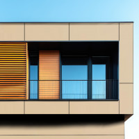 Aluverbund-Fassadenplatte Gold-Sand/736- gallery