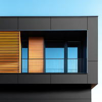 Aluverbund-Fassadenplatte Schwarzgrau/70 gallery