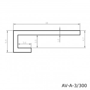 Abschlussprofil für Alu Verbundplatte Silber E6Ev1 300cm