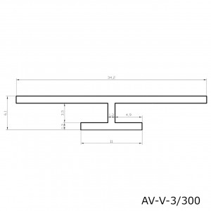 Verbindungsprofil für Alu Verbundplatte Silber E6Ev1 300cm