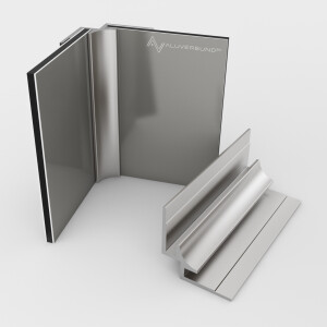 Inneneckprofil für 3 mm Platten Silber E6Ev1