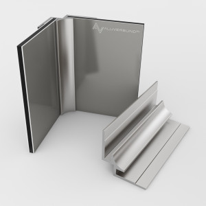 Inneneckprofil für Alu Verbundplatte Silber E6Ev1