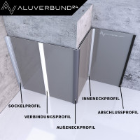 Inneneckprofil für Alu Verbundplatte Silber E6Ev1 4