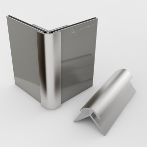 Außeneckprofil für Alu Verbundplatte Silber E6Ev1