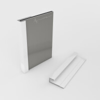 Abschlussprofil für 3 mm Platten Weiß RAL9016 1