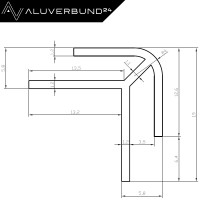 Außeneckprofil für Alu Verbundplatte Schwarz RAL9