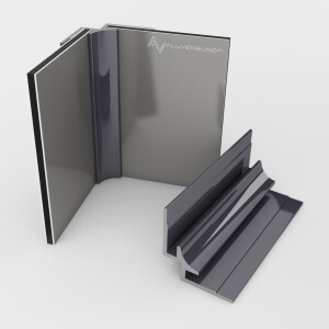 Inneneckprofil für 3 mm Platten Anthrazit RAL7016