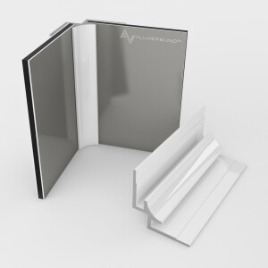 Inneneckprofil für 3 mm Platten Weiß RAL9016