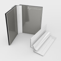 Inneneckprofil für 3 mm Platten Weiß RAL9016 1