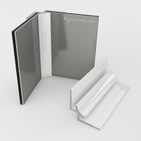 Inneneckprofil für Alu Verbundplatte Weiß RAL9016