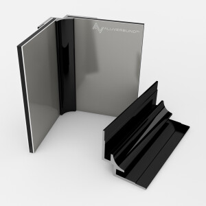 Inneneckprofil für 3 mm Platten Schwarz RAL9005