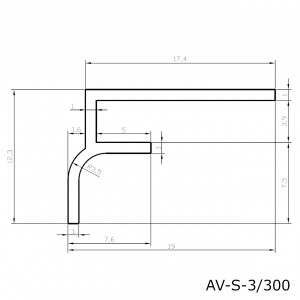 Sockelprofil für Alu Verbundplatte Weiß RAL9016 300cm