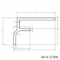 Sockelprofil für Alu Verbundplatte Schwarz RAL9005 300cm