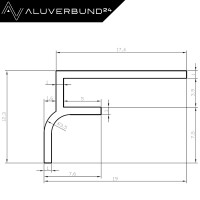 Sockelprofil für Alu Verbundplatte Schwarz RAL9005 3