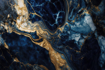Blue and gold marble texture background pattern with high resolution for interior or exterior design.