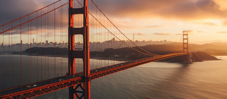 Golden Gate Bridge panorama,
