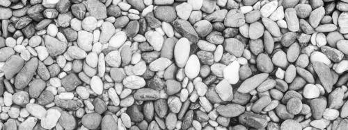 Kieselsteine Grau-Weiss