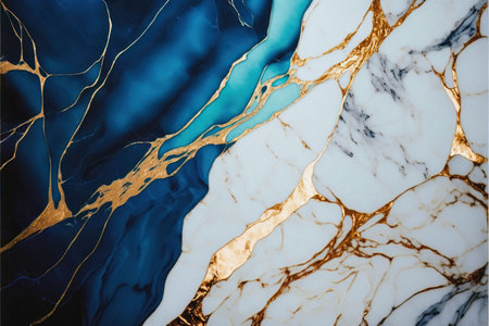 Marble abstract acrylic background. Marbling artwork texture. Agate ripple pattern. Gold powder.