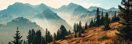 Majestic mountains. Concept of the greatness and beauty of nature